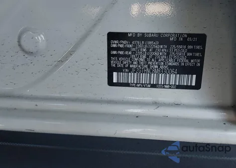 2021 Subaru Crosstrek Limited z USA, uszkodzony, nr VIN JF2GTHNC8M8330064